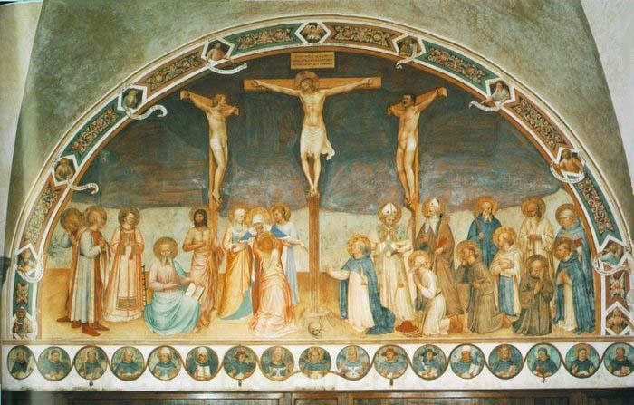 Fra Angelico Crucifixion and Saints Spain oil painting art
